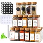 Reliable Spice Jar Set: Organize Your Kitchen with Stylish Glass Jars